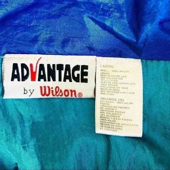 Wilson Advantage Vintage “80’s” Style Bomber Windbreaker Zip Lined Jacket Size L - Picture 14 of 16
